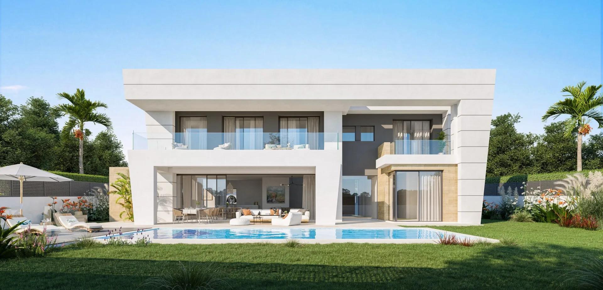 Villa Moderna en Construcción con Acceso Autovía, Colegios y Playas en Marbella