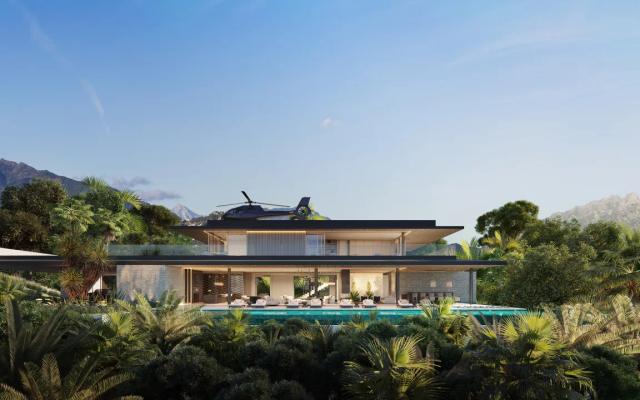 Imagen 5 de Luxury villa with infinity pool and spacious green areas in El Madroñal, Marbella.