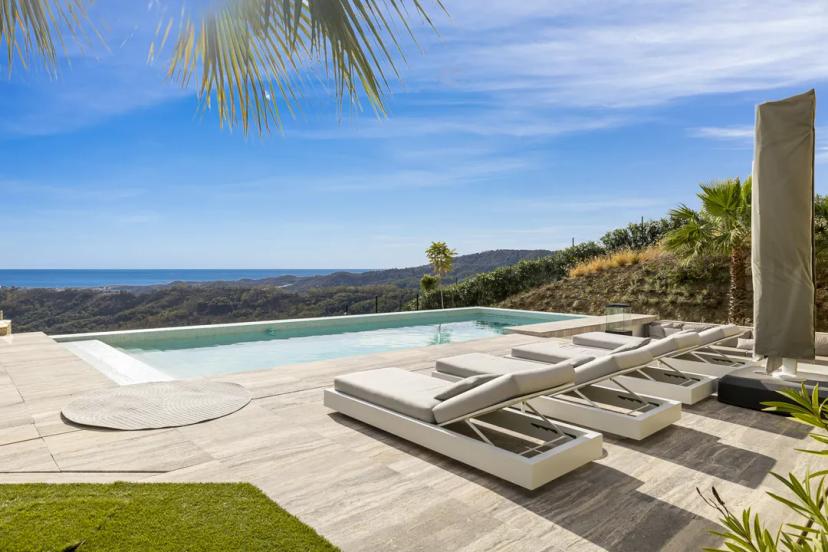 Contemporary villa with sea and mountain views image 1