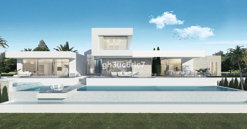 Contemporary design villa in La Cala Golf Resort with infinity pool and panoramic views.