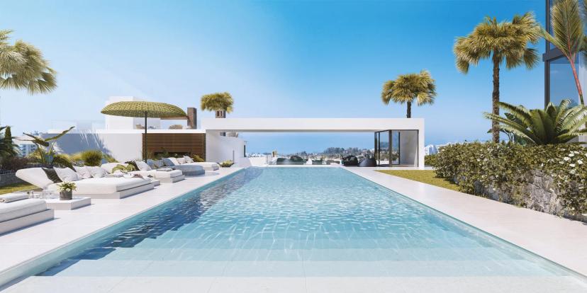 Complex of 27 houses with sea views and private pool.